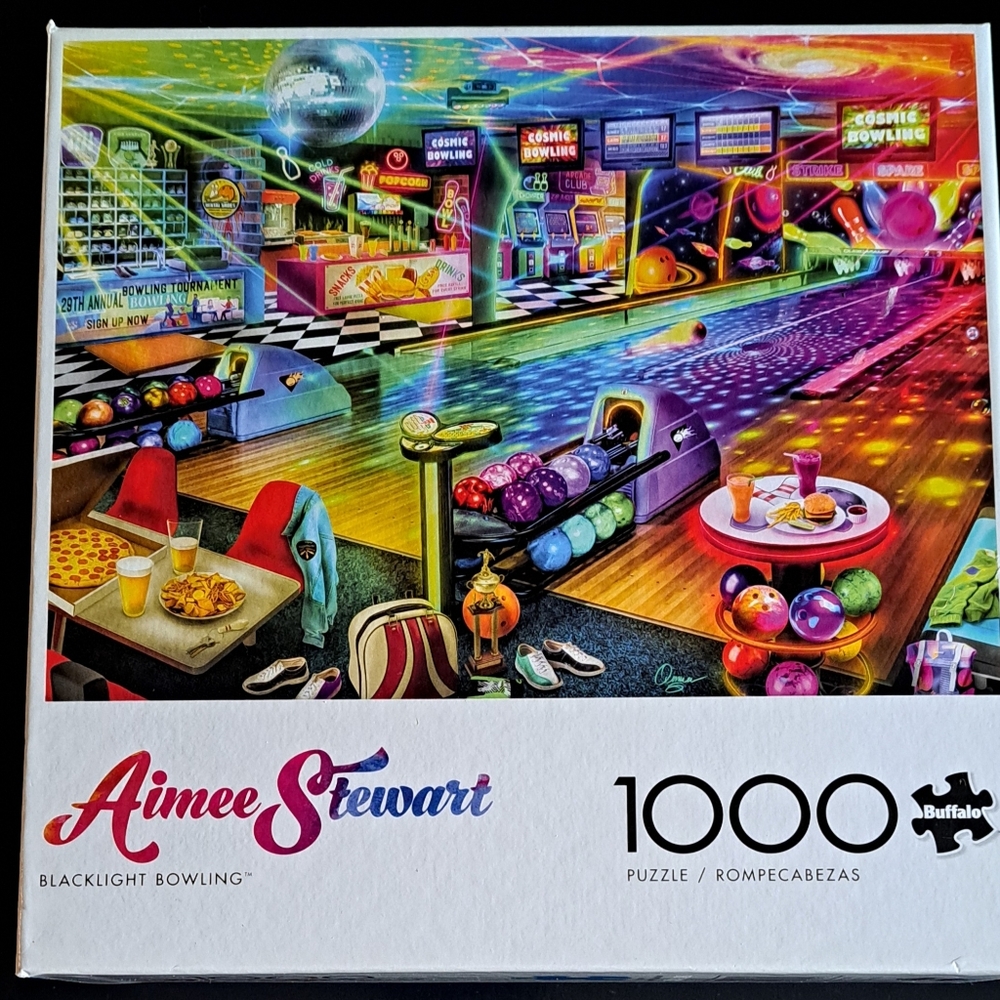 Buffalo Aimee Stewart Blacklight Bowling Puzzle - 1000 Pieces